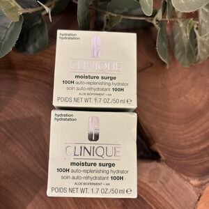 LOT OF 2 Clinique Moisture Surge 100H Auto-Replenishing Hydrator 1.7 oz/50 ml